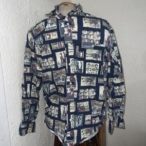 Rare Banana Republic Safari Travel Clothing Co. hockey Champions Button shirt M